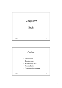Chapter 9 Etch