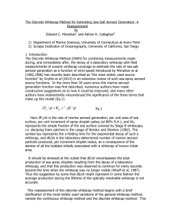 The Discrete Whitecap Method for Estimating Sea Salt Aerosol