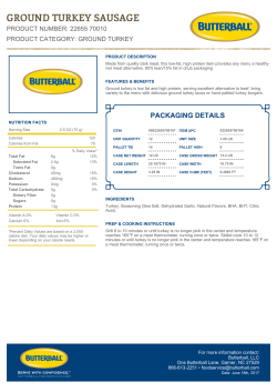 ground turkey sausage - Butterball Foodservice