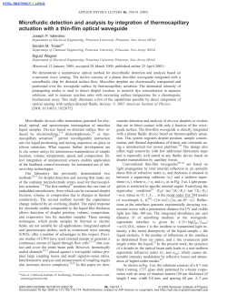 Microfluidic detection and analysis by integration of thermocapillary
