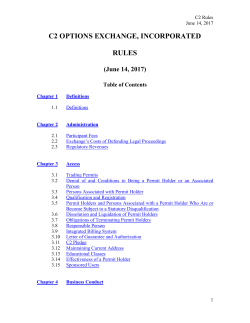 C2 Exchange, Incorporated Rules