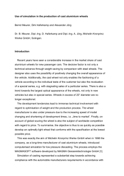Use of simulation in the production of cast aluminium