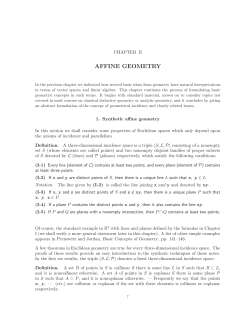 affine geometry - UCR Math Dept.