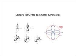 Order parameter symmetries - McMaster Physics and Astronomy