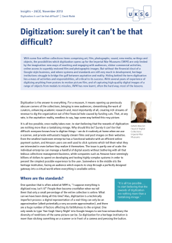 Digitization: surely it can`t be that difficult?