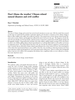 Don`t blame the weather! Climate-related natural disasters and civil