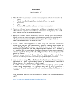 Homework 2 Due September 18th 1) Define the following terms