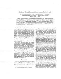 Kinetics of Thermal Decomposition of Aqueous Perchloric Acid