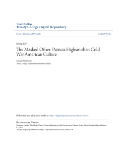 The Masked Other: Patricia Highsmith in Cold War American Culture