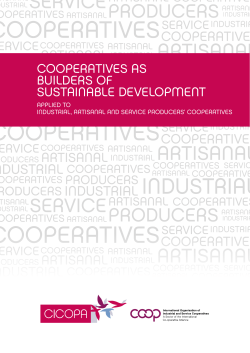 cooperatives as builders of sustainable development