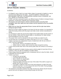 Page 1 of 5 Safe Work Practices (SWP) SWP (67) TRAILERS