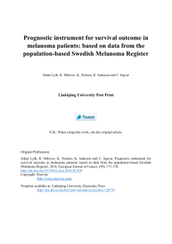 Prognostic instrument for survival outcome in