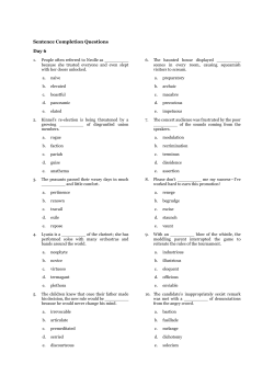 Sentence Completion Questions Day 6