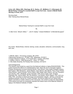 Page 1 Irvine, A.B., Billow, M.B., Eberhage, M. G., Seeley