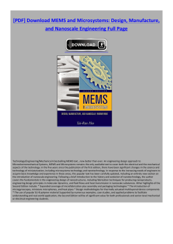 MEMS and Microsystems: Design