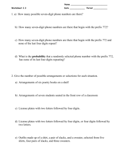 Permutations Hwk