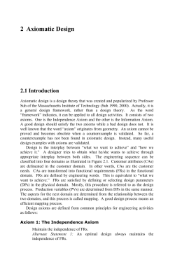 2 Axiomatic Design