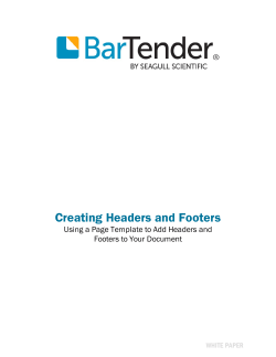 Creating Headers and Footers