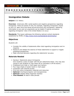 Immigration Debate