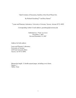 Tidal Evolution of Dysnomia, Satellite of the Dwarf Planet Eris By