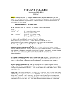 student bulletin - Canyon High School