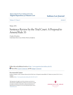 Sentence Review by the Trial Court