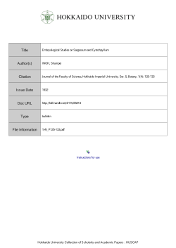 Embryological Studies on Sargassum and Cystohpyllum