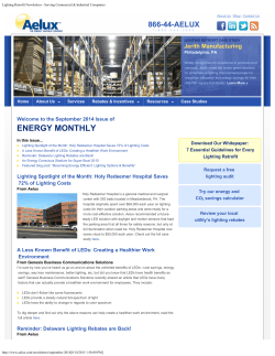 Lighting Retrofit Newsletters - Serving Commercial