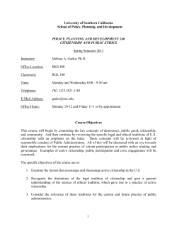 1 University of Southern California School of Policy, Planning, and