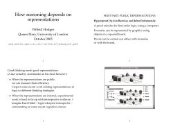 How reasoning depends on representations