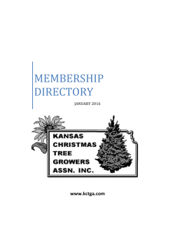 membership directory - Kansas Christmas Tree Growers Association