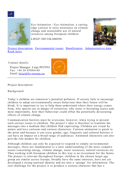 Eco-Animation - Eco-Animation: a cutting edge cartoon to raise