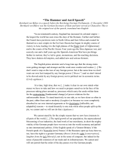 The Hammer and Anvil Speech