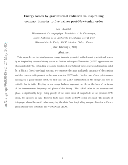 Energy losses by gravitational radiation in inspiralling compact
