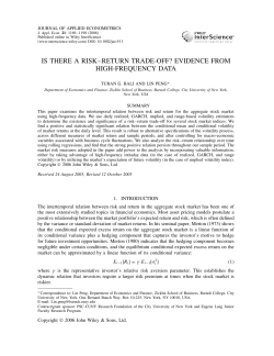 Is there a risk-return trade-off? Evidence from high