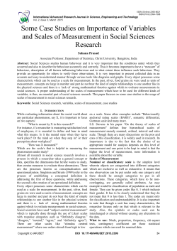 Some Case Studies on Importance of Variables and Scales of