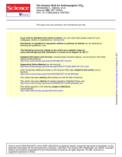 The oceanic sink for antrhopogenic CO 2