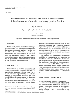 The interaction of metronidazole with electron carriers of the