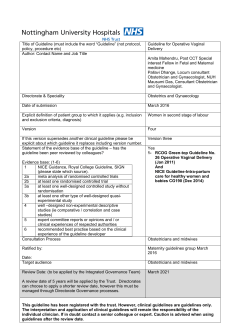 Operative Vaginal Delivery - Nottingham University Hospitals