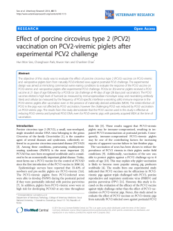 Effect of porcine circovirus type 2 (PCV2