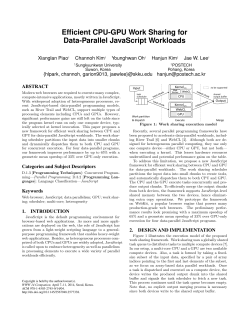 Efficient CPU-GPU Work Sharing for Data