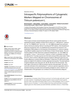 Research paper: Intraspecific Polymorphisms of Cytogenetic