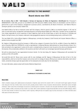 Board elects new CEO