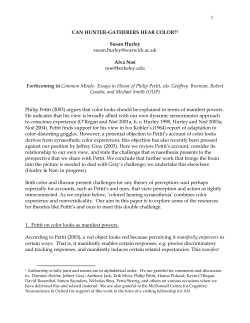 synaesthesia and sensorimotor dynamics