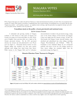 niagara votes - Brock University
