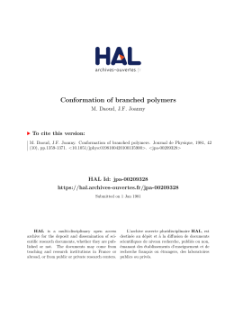 Conformation of branched polymers