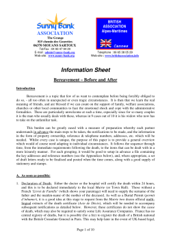 Information Sheet - Holy Trinity Cannes