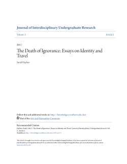 The Death of Ignorance: Essays on Identity and Travel