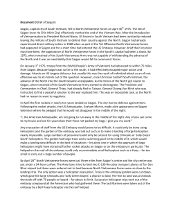 Document D (Fall of Saigon) Saigon, capital city of South Vietnam