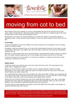moving from cot to bed - Tweddle Child + Family Health Service